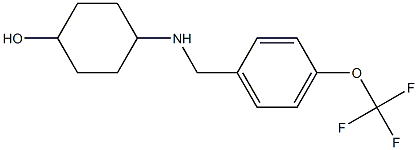 4-({[4-(trifluoromethoxy)phenyl]methyl}amino)cyclohexan-1-ol Struktur