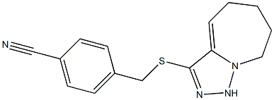 4-({5H,6H,7H,8H,9H-[1,2,4]triazolo[3,4-a]azepin-3-ylsulfanyl}methyl)benzonitrile Struktur