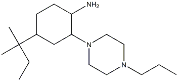 4-(1,1-Dimethyl-propyl)-2-(4-propyl-piperazin-1-yl)-cyclohexylamine Struktur