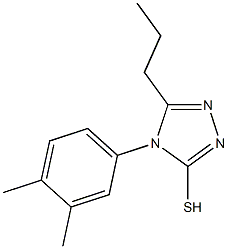 4-(3,4-dimethylphenyl)-5-propyl-4H-1,2,4-triazole-3-thiol Struktur