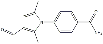 4-(3-formyl-2,5-dimethyl-1H-pyrrol-1-yl)benzamide Struktur