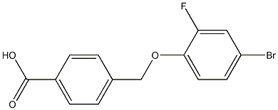 4-(4-bromo-2-fluorophenoxymethyl)benzoic acid Struktur