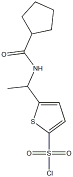 5-[1-(cyclopentylformamido)ethyl]thiophene-2-sulfonyl chloride Struktur