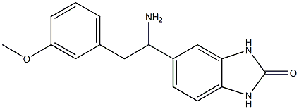 5-[1-amino-2-(3-methoxyphenyl)ethyl]-2,3-dihydro-1H-1,3-benzodiazol-2-one Struktur