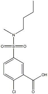 5-[butyl(methyl)sulfamoyl]-2-chlorobenzoic acid Struktur