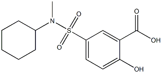 5-[cyclohexyl(methyl)sulfamoyl]-2-hydroxybenzoic acid Struktur