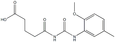 5-{[(2-methoxy-5-methylphenyl)carbamoyl]amino}-5-oxopentanoic acid Struktur