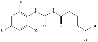 5-{[(4-bromo-2,6-dichlorophenyl)carbamoyl]amino}-5-oxopentanoic acid Struktur