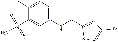 5-{[(4-bromothiophen-2-yl)methyl]amino}-2-methylbenzene-1-sulfonamide Struktur