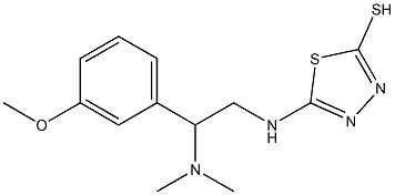 5-{[2-(dimethylamino)-2-(3-methoxyphenyl)ethyl]amino}-1,3,4-thiadiazole-2-thiol Struktur