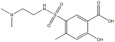 5-{[2-(dimethylamino)ethyl]sulfamoyl}-2-hydroxy-4-methylbenzoic acid Struktur