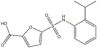 5-{[2-(propan-2-yl)phenyl]sulfamoyl}furan-2-carboxylic acid Struktur