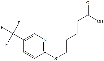 5-{[5-(trifluoromethyl)pyridin-2-yl]sulfanyl}pentanoic acid Struktur