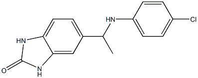 5-{1-[(4-chlorophenyl)amino]ethyl}-2,3-dihydro-1H-1,3-benzodiazol-2-one Struktur