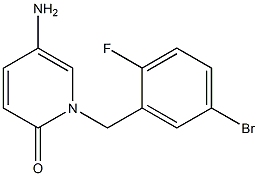 5-amino-1-[(5-bromo-2-fluorophenyl)methyl]-1,2-dihydropyridin-2-one Struktur