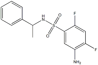 5-amino-2,4-difluoro-N-(1-phenylethyl)benzene-1-sulfonamide Struktur