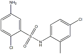 5-amino-2-chloro-N-(4-chloro-2-methylphenyl)benzene-1-sulfonamide Struktur