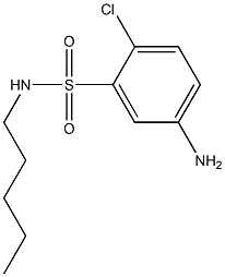 5-amino-2-chloro-N-pentylbenzene-1-sulfonamide Struktur