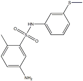 5-amino-2-methyl-N-[3-(methylsulfanyl)phenyl]benzene-1-sulfonamide Struktur