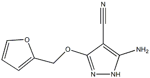 5-amino-3-(2-furylmethoxy)-1H-pyrazole-4-carbonitrile Struktur