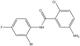 5-amino-N-(2-bromo-4-fluorophenyl)-2-chlorobenzamide Struktur