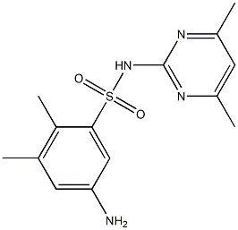 5-amino-N-(4,6-dimethylpyrimidin-2-yl)-2,3-dimethylbenzene-1-sulfonamide Struktur