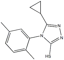 5-cyclopropyl-4-(2,5-dimethylphenyl)-4H-1,2,4-triazole-3-thiol Struktur