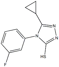 5-cyclopropyl-4-(3-fluorophenyl)-4H-1,2,4-triazole-3-thiol Struktur