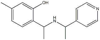 5-methyl-2-(1-{[1-(pyridin-4-yl)ethyl]amino}ethyl)phenol Struktur