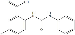 5-methyl-2-[(phenylcarbamoyl)amino]benzoic acid Struktur