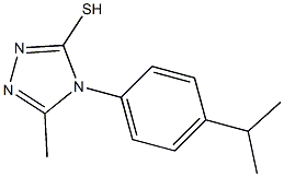 5-methyl-4-[4-(propan-2-yl)phenyl]-4H-1,2,4-triazole-3-thiol Struktur