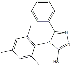 5-phenyl-4-(2,4,6-trimethylphenyl)-4H-1,2,4-triazole-3-thiol Struktur