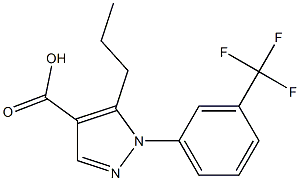 5-propyl-1-[3-(trifluoromethyl)phenyl]-1H-pyrazole-4-carboxylic acid Struktur