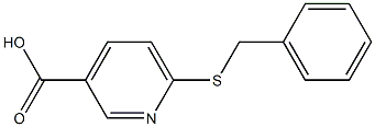 6-(benzylsulfanyl)pyridine-3-carboxylic acid Struktur