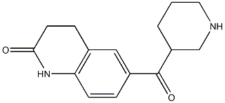 6-(piperidin-3-ylcarbonyl)-3,4-dihydroquinolin-2(1H)-one Struktur