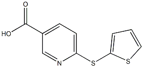 6-(thiophen-2-ylsulfanyl)pyridine-3-carboxylic acid Struktur