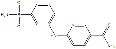 6-[(3-sulfamoylphenyl)amino]pyridine-3-carbothioamide Struktur