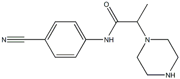 N-(4-cyanophenyl)-2-(piperazin-1-yl)propanamide Struktur