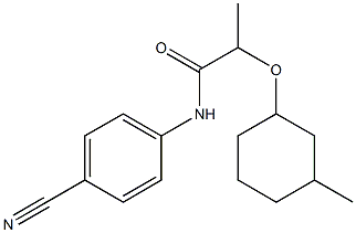 N-(4-cyanophenyl)-2-[(3-methylcyclohexyl)oxy]propanamide Struktur