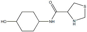 N-(4-hydroxycyclohexyl)-1,3-thiazolidine-4-carboxamide Struktur