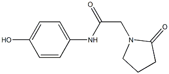 N-(4-hydroxyphenyl)-2-(2-oxopyrrolidin-1-yl)acetamide Struktur