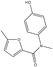 N-(4-hydroxyphenyl)-N,5-dimethylfuran-2-carboxamide Struktur