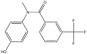 N-(4-hydroxyphenyl)-N-methyl-3-(trifluoromethyl)benzamide Struktur