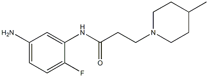 N-(5-amino-2-fluorophenyl)-3-(4-methylpiperidin-1-yl)propanamide Struktur