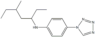 N-(5-methylheptan-3-yl)-4-(1H-1,2,3,4-tetrazol-1-yl)aniline Struktur