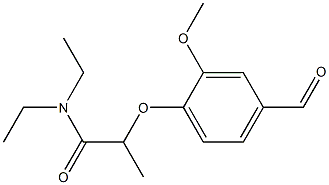 N,N-diethyl-2-(4-formyl-2-methoxyphenoxy)propanamide Struktur