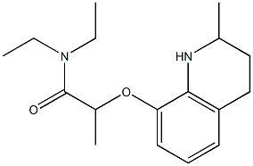 N,N-diethyl-2-[(2-methyl-1,2,3,4-tetrahydroquinolin-8-yl)oxy]propanamide Struktur