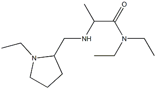 N,N-diethyl-2-{[(1-ethylpyrrolidin-2-yl)methyl]amino}propanamide Struktur