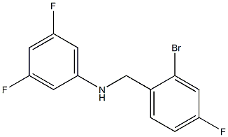 N-[(2-bromo-4-fluorophenyl)methyl]-3,5-difluoroaniline Struktur