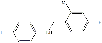 N-[(2-chloro-4-fluorophenyl)methyl]-4-iodoaniline Struktur